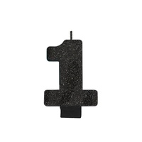 Black Number 1 Candle