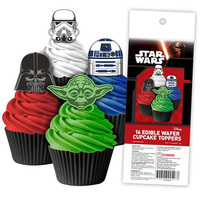 Star Wars Edible Wafer Cupcake Toppers 16pcs