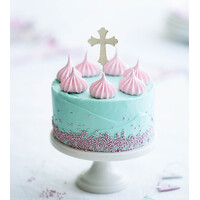 SILVER PLATED CAKE TOPPER - CROSS
