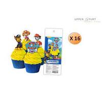 Paw Patrol 16 Piece Edible Wafer Cupcake Toppers