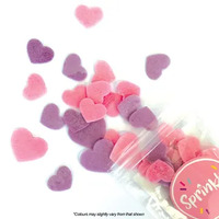 Wafer Heart Mix purple and pink 9G