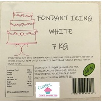 7 kg Fondant White Cake Art