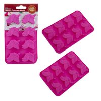 DAILY BAKE SILICONE UNICORN 8 CUP CHOCOLATE MOULD SET 2 - PINK
