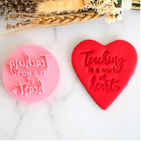 Teaching is a work of heart Embosser Stamp016