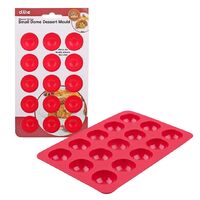 SILICONE 15 CUP SMALL DOME DESSERT MOULD 30 X 15MM - RED