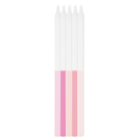 PINK OMBRE TAPER CANDLES 10 piece