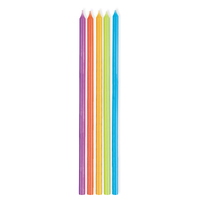 PRIMARY COLOURS TAPER CANDLES 10 piece