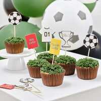 Football Cupcake Toppers (Card) 12 Piece