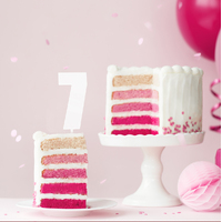 MEGA NUMBER 7 CAKE TOPPER - WHITE