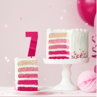 MEGA NUMBER 7 CAKE TOPPER - PINK