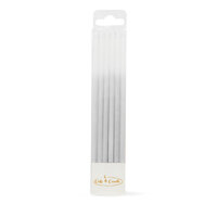 OMBRE CAKE CANDLES SILVER (PACK OF 12)