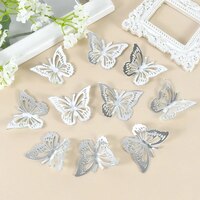 Acrylic 3d Butterflys Silver 2 Pack