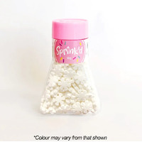 WHITE SNOWFLAKES  12MM  90G SPRINK'D