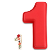 Number 1 Silicone Mould Small 10cm tall