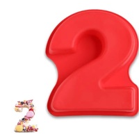 Number 2 Silicone Mould Small 10cm tall