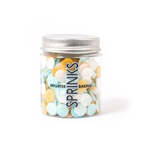 BLUE, WHITE & GOLD WAFER DECORATIONS (9G) - BY SPRINKS