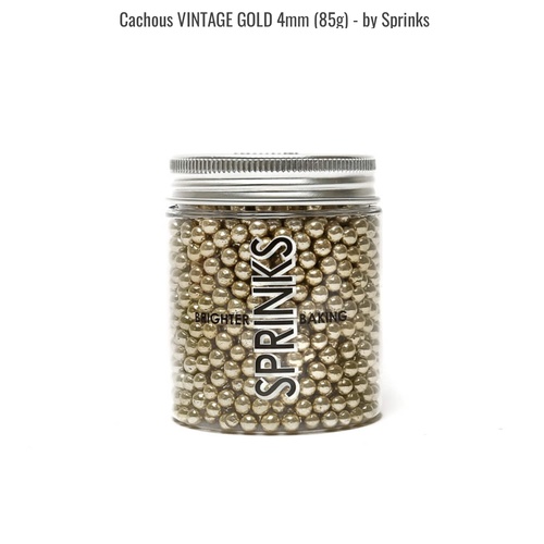 Cachous VINTAGE GOLD 4mm (85g) - by Sprinks