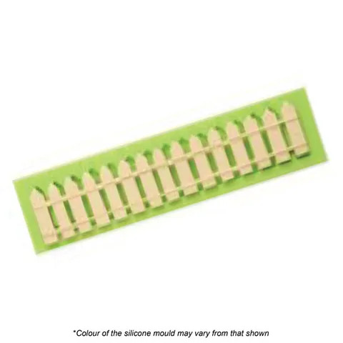 Picket Fence Silicone Mould – Fondant Icing Topper Mold For Chocolate, Cake Decorating