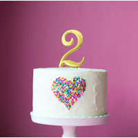 Number 2-Topper Gold large 8cm