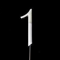 Number 1-Topper Silver large 8cm
