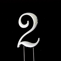 Number 2-Topper Silver large 8cm
