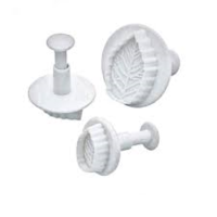  Rose Leaf Plunger cutter set of 3