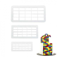 3 PIECES BRICK PATTERN IMPRESSION CUTTER SET
