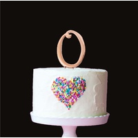 Number 0 -Topper Rose Gold large 7cm