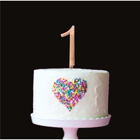 Number 1 -Topper Rose Gold large 7cm