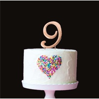 Number 9 -Topper Rose Gold large 7cm