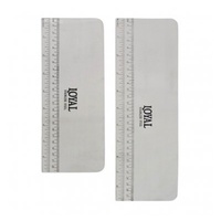 LOYAL STRAIGHT EDGE STAINLESS STEEL SCRAPER - SET OF TWO - 23CM & 28CM