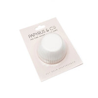 STANDARD WHITE GREASEPROOF BAKING CUPS (100 PACK) - 50MM BASE