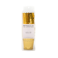 GOLD FOIL CARD BAKING CUPS (25 PACK) - 44MM BASE