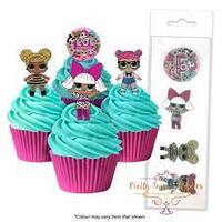 LOL SURPRISE EDIBLE WAFER CUPCAKE TOPPERS - 16 PIECE PACK