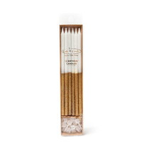 GOLD GLITTER DIPPED CAKE CANDLES (PACK OF 12)