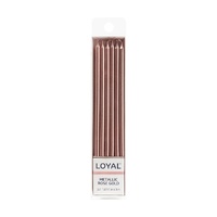 Tall Candle Metallic Rose Gold (12pc)