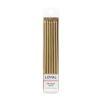 Tall Candle Metallic Gold (12pc)