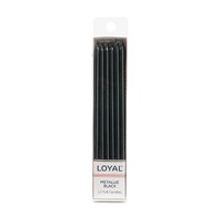 Tall Candle Metallic Black (12pc)