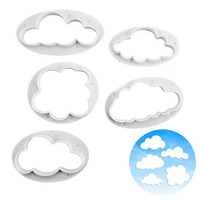 5 PIECE CLOUD COOKIE CUTTER SET
