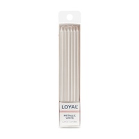 Tall Candle Metallic White (12pc)