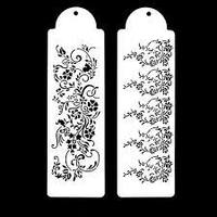 2 PIECE FLORAL STENCIL SET