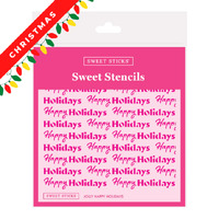 JOLLY HAPPY HOLIDAYS SWEET STENCIL