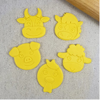 Cute Farm Animals Debosser & Cutter Set SET075