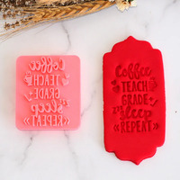 Coffee, Teach, Grade, Sleep, Repeat Embosser Stamp027