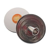 ROUND PLAIN CUTTERS SET 11 IN 10CM DIA. TIN