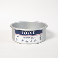 7 INCH ROUND 3 INCH DEEP ANODISED CAKE TIN