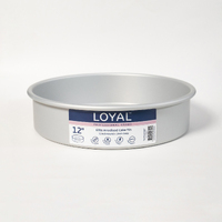 12 INCH ROUND 3 INCH DEEP ANODISED CAKE TIN