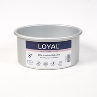 8 INCH ROUND 4 INCH DEEP ANODISED CAKE TIN