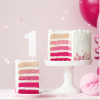 MEGA NUMBER 1 CAKE TOPPER - WHITE