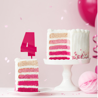 MEGA NUMBER 4 CAKE TOPPER - PINK